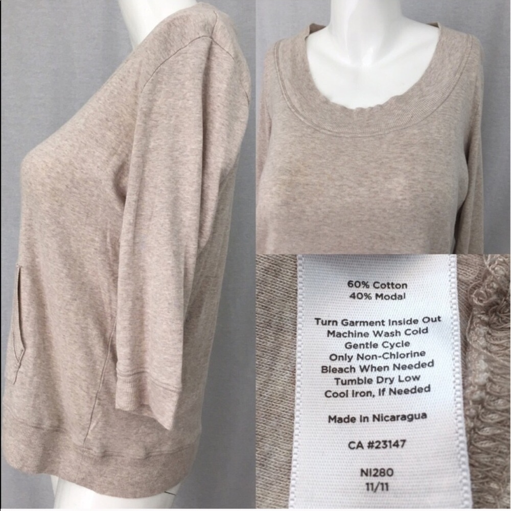 SOLD Large Talbots Wide Neckline Front Pocket Top - Picture 3 of 4
